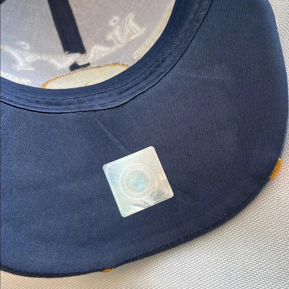 Navy Embroidered Cap